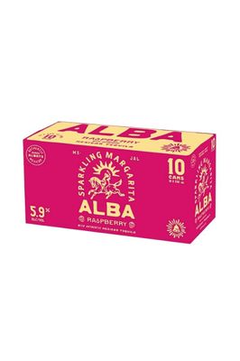 ALBA RASPBERRY MARGARITA 250ML 10PACK CANS