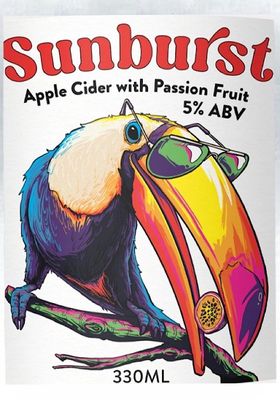 DOUBLE VISION SUNBURST PASSIONFRUIT CIDER 6 PACK CANS  5%