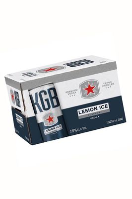 KGB VODKA LEMON 12 PACK 250ML CANS 7%