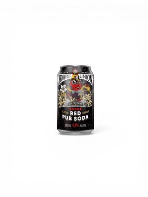 BROOKVALE UNION RED PUB SODA LOW SUGAR 6.0% 330ML CAN 10PK