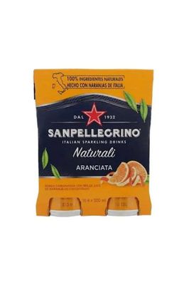 San Pellegrino 4 Pack 340ml Cans Aranciata
