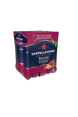 San Pellegrino 4 Pack 340ml Cans Melograno &amp; Arancia