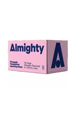 Almightly Sparkling Water Pineapple Passionfruit 6x 330ml