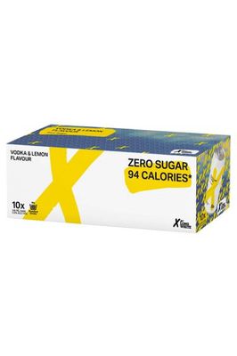 X Long White Zero Sugar Lemon 10x 330ml 6%