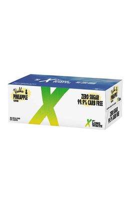 X Long White Zero Sugar Pineapple 10 x 330ml 5% Cans