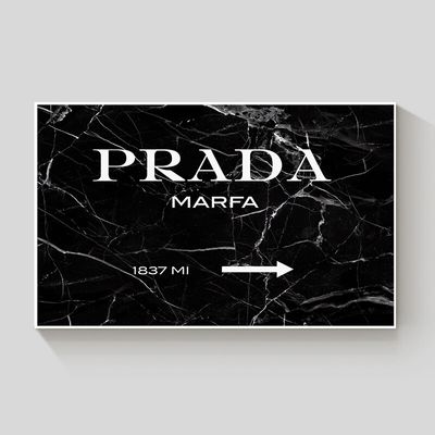 Prada Black framed canvas 100x70cm