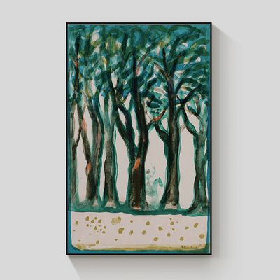 Green Trees framed canvas 70x100cm
