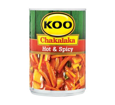 Koo Chakalaka 410g - Hot &amp; Spicy (BB 15/12/23)