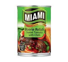 Miami Boerie Relish 450g - Sweet Tomato with Chilli (BB 21/02/25)