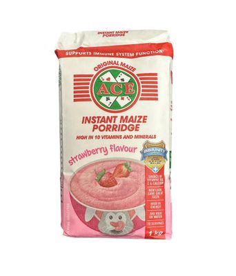 Ace Instant Porridge 1kg - Strawberry BUY 2 FOR $10 (BB 10/08/23)