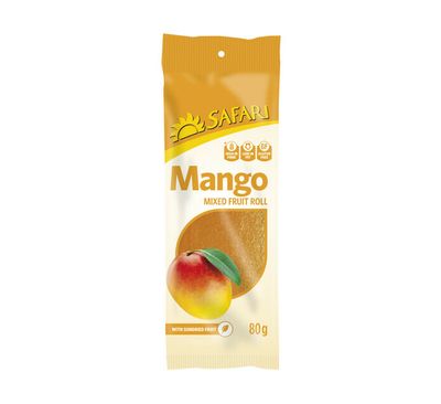 Safari Fruit Roll 80g - Mango (BB 30/09/23)