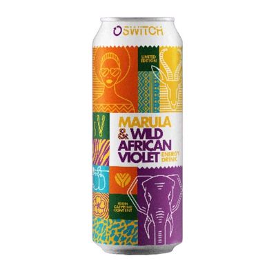 CLEARANCE Switch Energy Drink Marula &amp; Wild African Violet 500ml BB 24/09/24