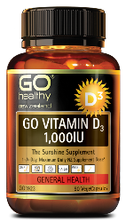 Go Healthy Vitamin D3 1000iu 90 Capsules