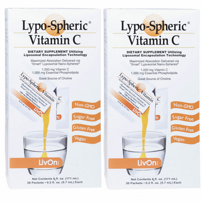 2 x Livon Lypospheric Vitamin C 30 Sachets