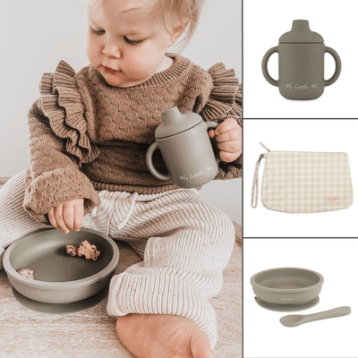 Sippy Cup + Suction Plate &amp; Spoon + Travel Pouch