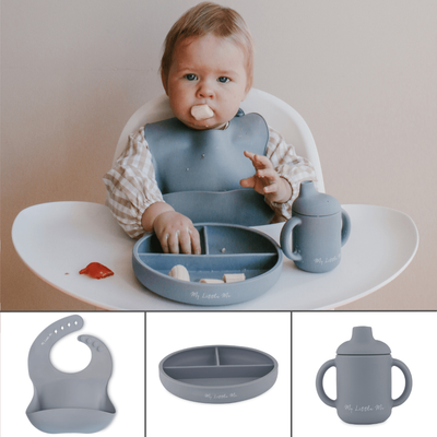 Divided Plate + Sippy Cup + Bib