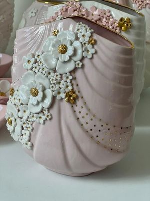 Pink Deco XL Vase by Dawn Clayden