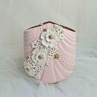 Pink Deco XL Vase by Dawn Clayden