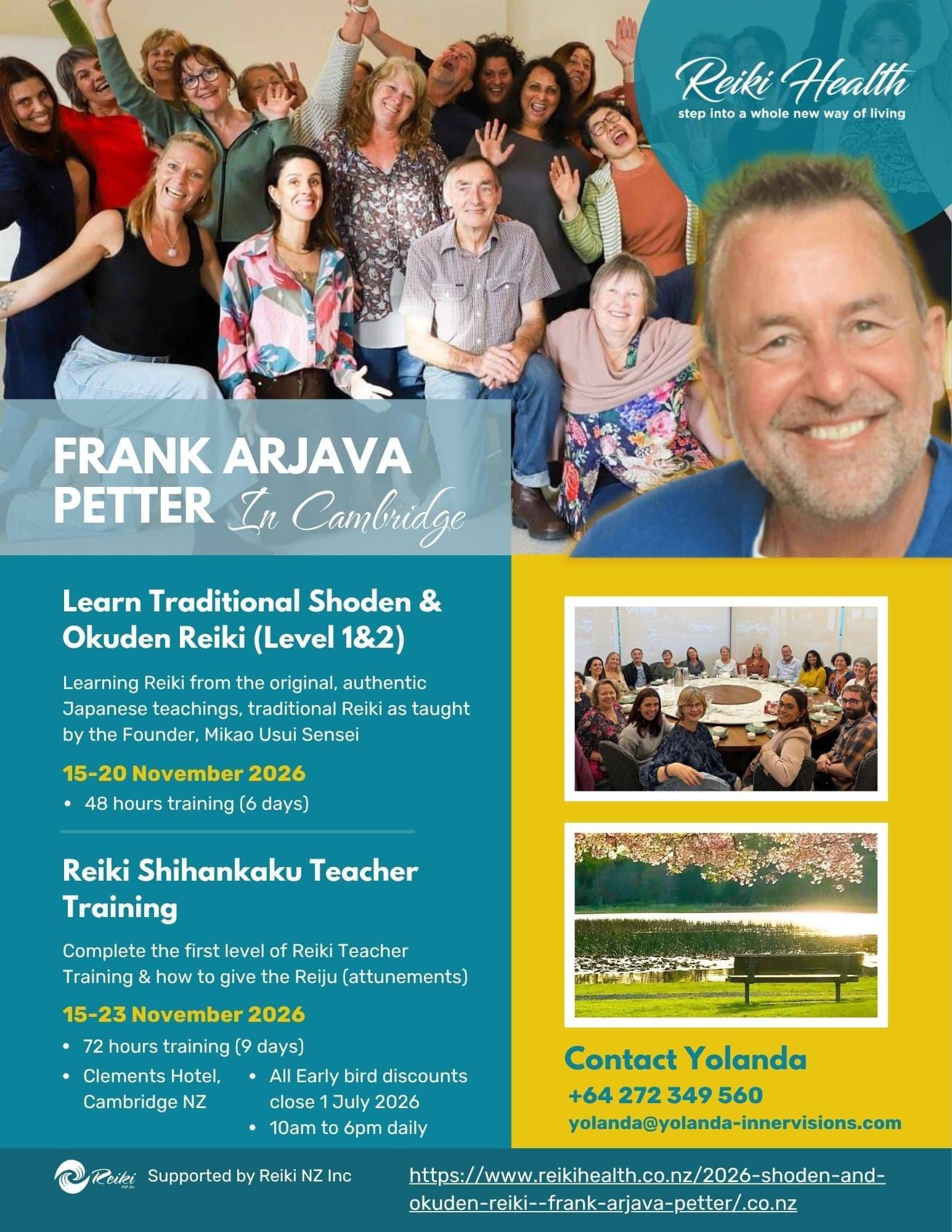 Frank Arjava Petter NZ Tour 2024 | Reiki Health Cambridge | Reiki Health NZ