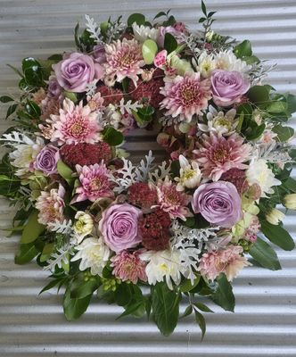 Funeral Wreath Pinks