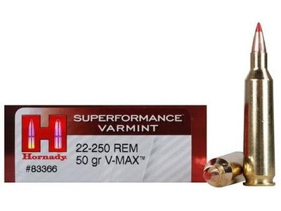 Hornady Superformance Varmint 22-250 Rem 50gr V-Max 83366