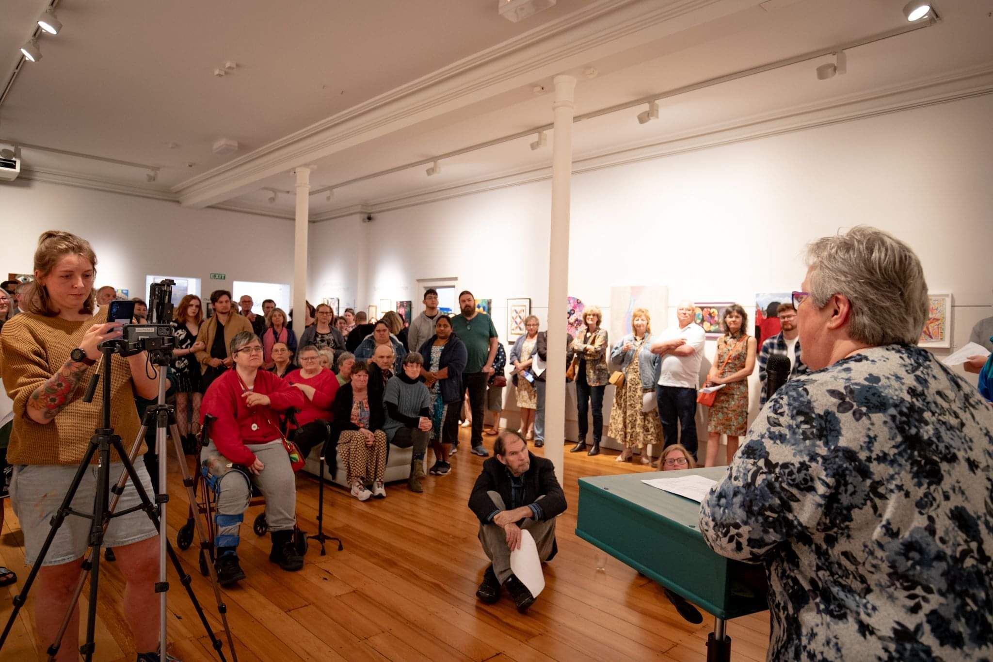 Artists attending the Arts for Health Annual New Zealand Art Competition exhibition