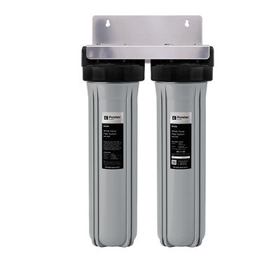 Puretec Whole House Dual Water Filter System with Filter Cartridges (20&quot;) 60 LPM