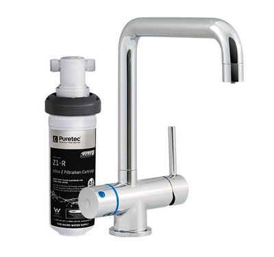 Puretec Z1-T5 Quick Twist Undersink Water Filter System with Tripla T5 LED mixer tap