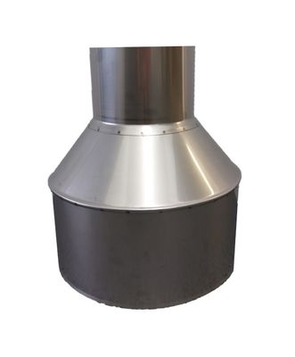 150mm Stainless Steel Flashing Cone with extended skirt / Casing Cover for Wood Fire Flue System
