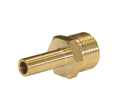 Brass Stem Adaptor, 3/8&quot; Stem - 1/2&quot; BSP Thread