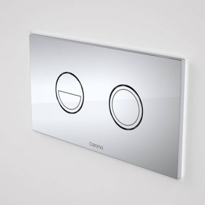 Caroma Invisi II Round Dual Flush Button Panel - Chrome