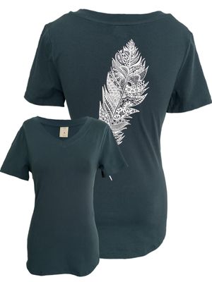 Feather V-Neck Tee