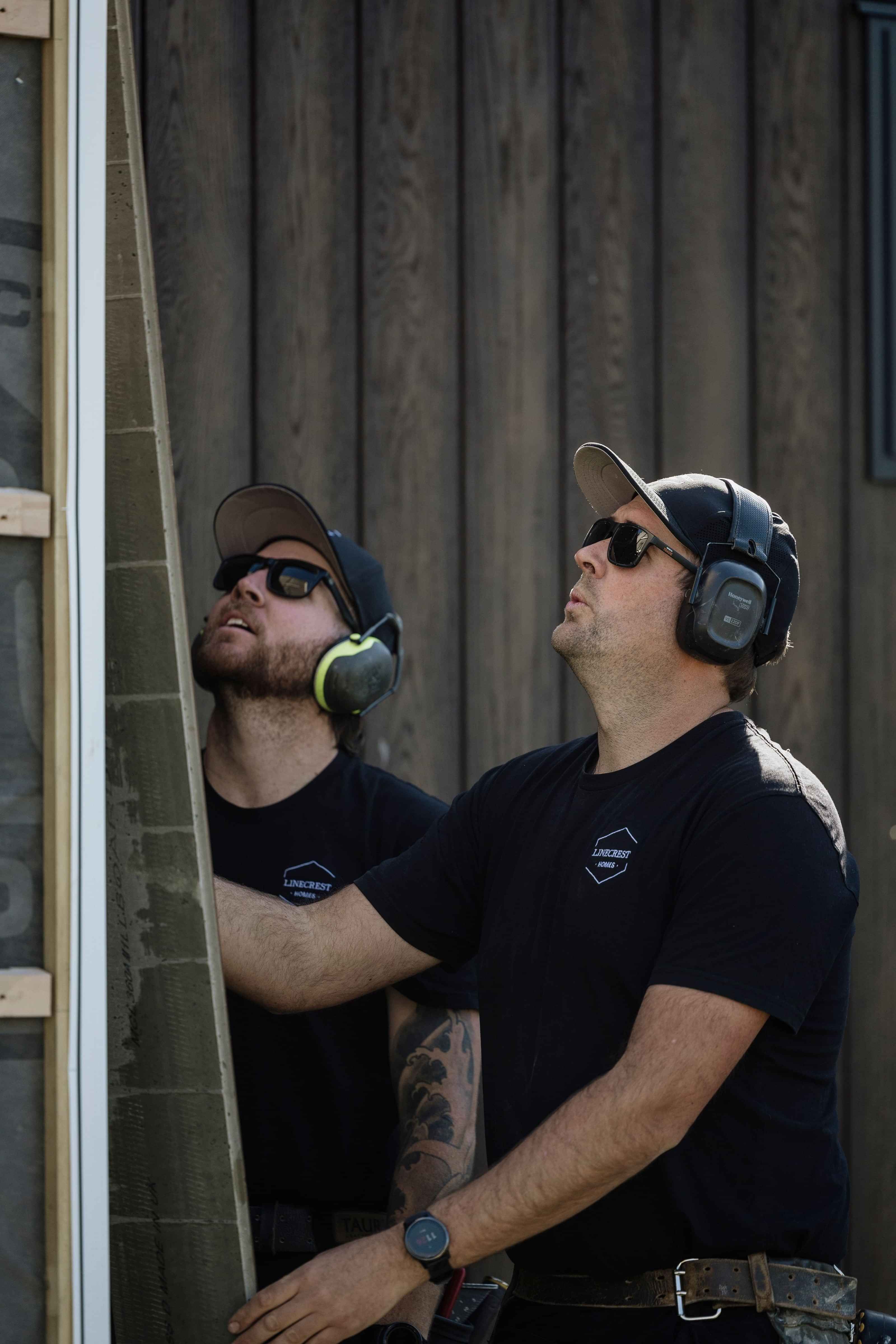 Luke Jones, head builder and team member, discusses the cladding on this Matamata build.