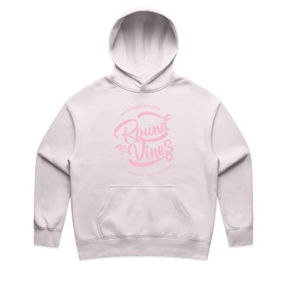 Womens Relaxed Hoodie - Orchid (pink logo)