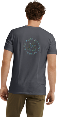 Men&#039;s Short Sleeve Shirt - Charcoal/Pāua Logo design