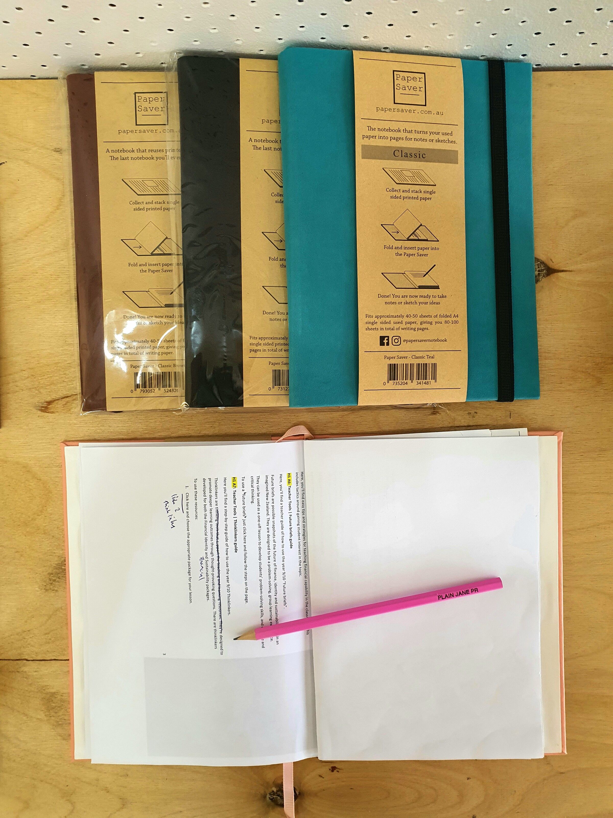 Papersaver Notebook &amp; Plain Jane Pencil
