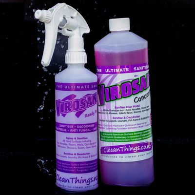 Virosan Sanitiser Concentrate 1 ltr + Virosan Spray Bottle ready to use &amp; re-usable