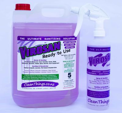 Virosan Sanitiser Ready to Use 5 ltr + Virosan Spray Bottle ready to use and re-usable