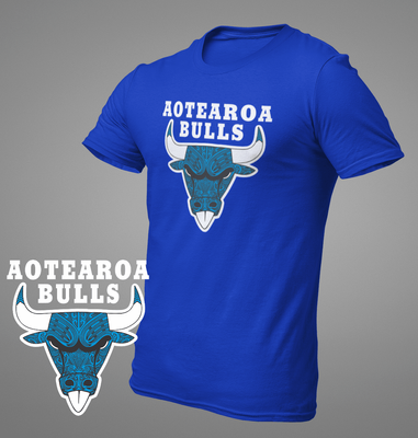 Blue Aotearoa Bulls Royal Bright Blue T-Shirt