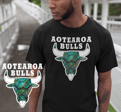 Paua Aotearoa Bulls Black T-Shirt