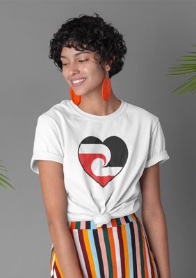 Tino Heart White Womans White T-shirt