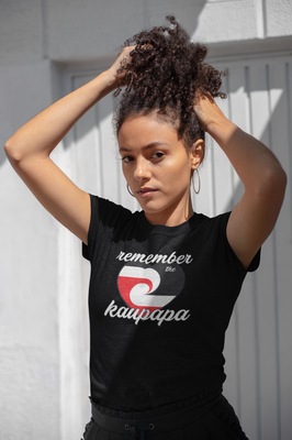 Remember the Kaupapa Womans Black T-shirt