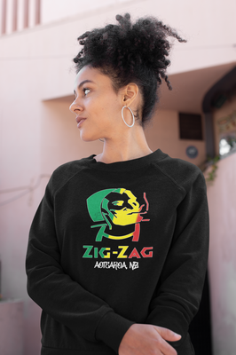 Rasta Zig Zag Aotearoa NZ Black Sweatshirt