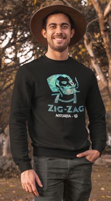 Paua ZigZag Aotearoa NZ Black Sweatshirt