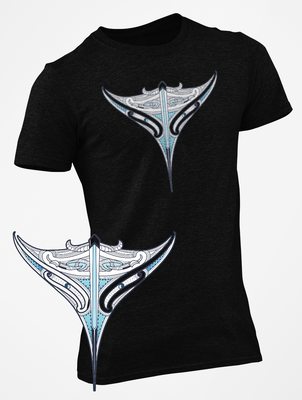 Whai Stingray Black T-Shirt