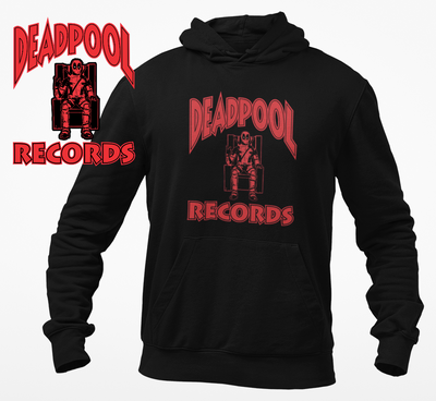 Deadpool Records Black Hoodie