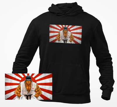 Ryu Rising Sun Black Hoodie