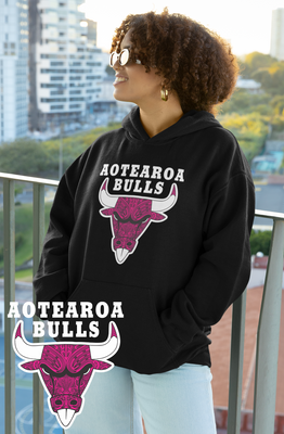 Pink Aotearoa Bulls Hoodie Womans