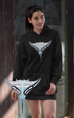 Whai Stingray Womans Hoodie