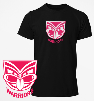 Pink Warriors Black T-Shirt